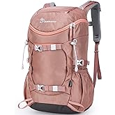 MOUNTAINTOP Small Hiking Backpack 28L Travel Daypack Lightweight for Women for Outdoor Camping, 20.5×12.2×6.3 IN，Pink