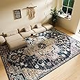 OMERAI Rug 8x10 Area Rug for Bedroom Washable Rug for Living Room Kitchen Dining Room Rugs Non-slip Home Decor Carpet Faux Wo