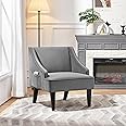Yaheetech Accent Chair Modern, Velvet Armchair Lounge Chair with Rubberwood Legs and Side Pocket for Living Room Bedroom Loun
