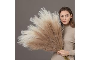 Perfnique Faux Pampas Grass, 9PCS Pompas, Large Pampas Grass, 38'' Tall Pampas Grass for Floor Vase, Pampas Grass Decor Tall 