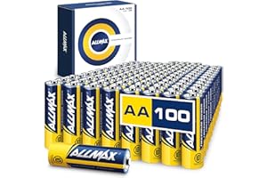 Allmax AA Maximum Power Alkaline Double A Batteries (100 Count) – Ultra Long-Lasting, 10-Year Shelf Life, Leakproof Design, M