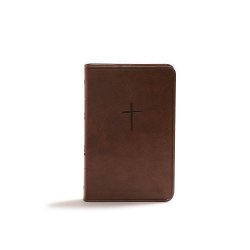 CSB Compact Bible, Value Edition, Brown Leathertouch