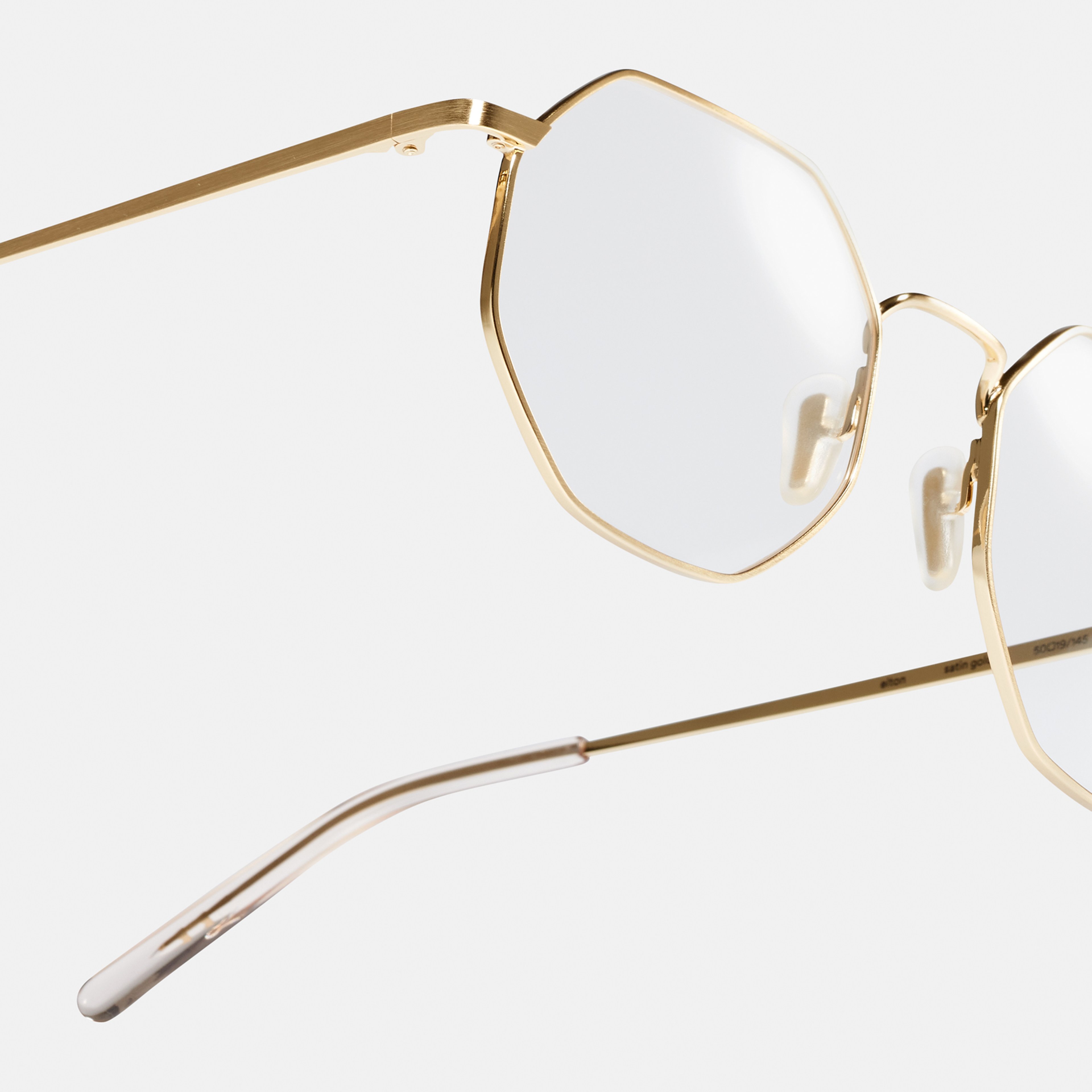 Ace & Tate Glasses | hexagonal Metal in Gold