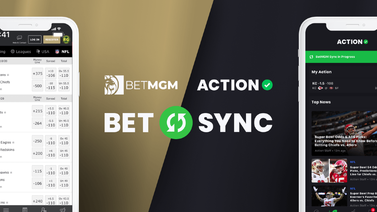 BetSync 101: How to Automatically Track Your Bets at BetMGM in The Action Network App Image