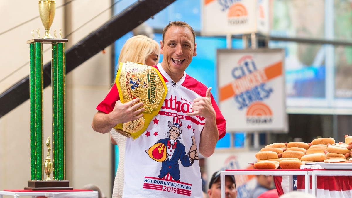 Updated 2022 Nathan's Hot Dog Eating Contest Odds Image