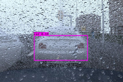 Autonomous car perception in the rain