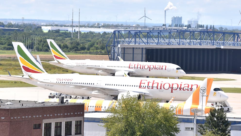 Die beiden Airbus-Maschinen landeten gestern auf dem Flughafen in Leipzig