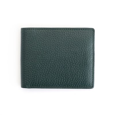 Monogrammed RFID Blocking Leather Wallet - Dark Green