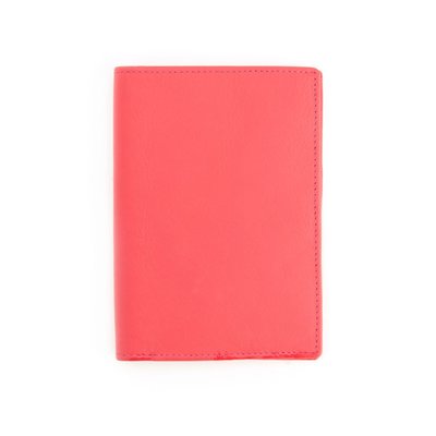 Monogrammed RFID Leather Passport Case - Magenta