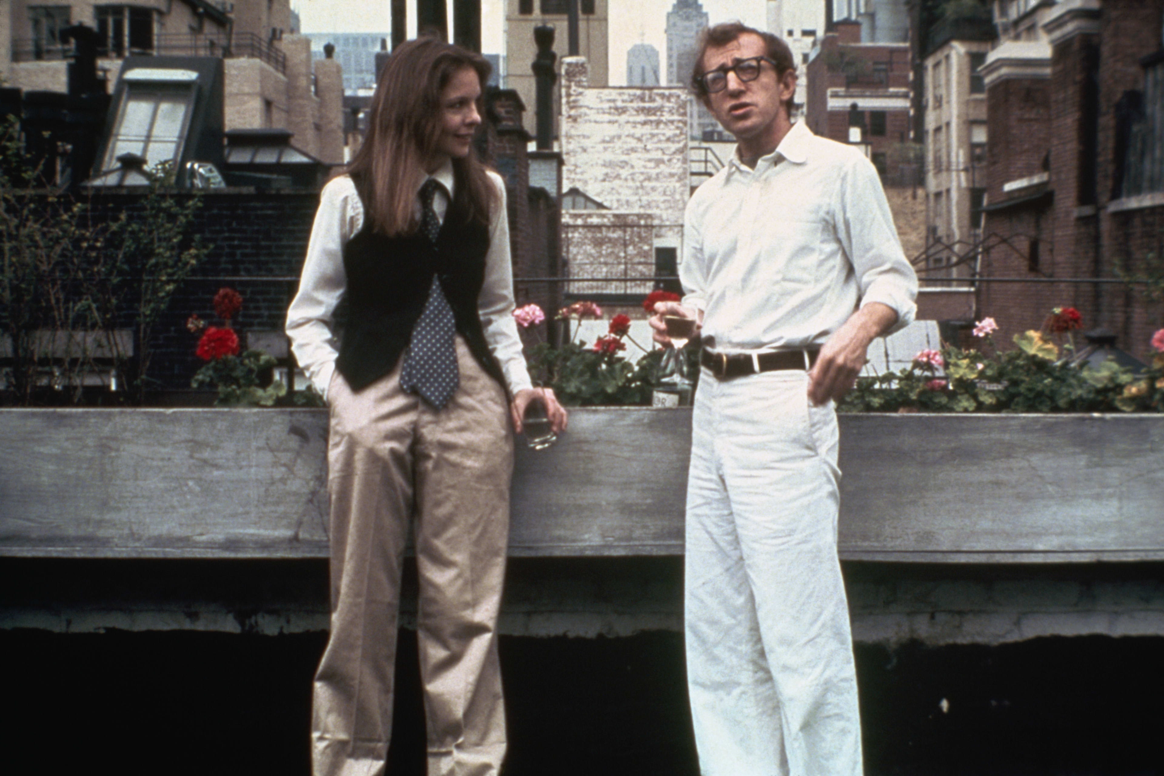 A still of Woody Allen and Diane Keaton in 'Annie Hall'