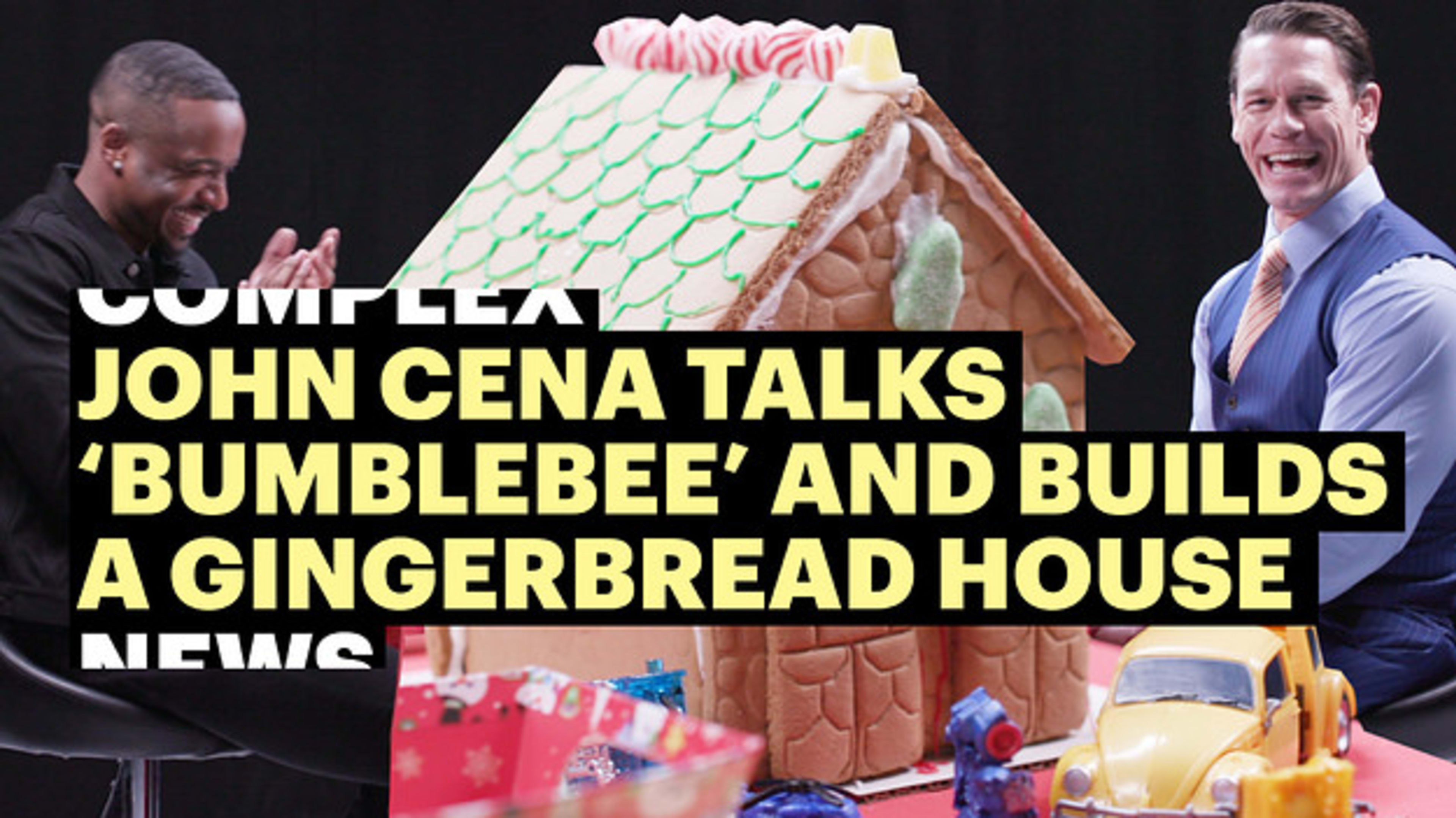 John Cena Talks 'Bumblebee' While Building A Gingerbread House