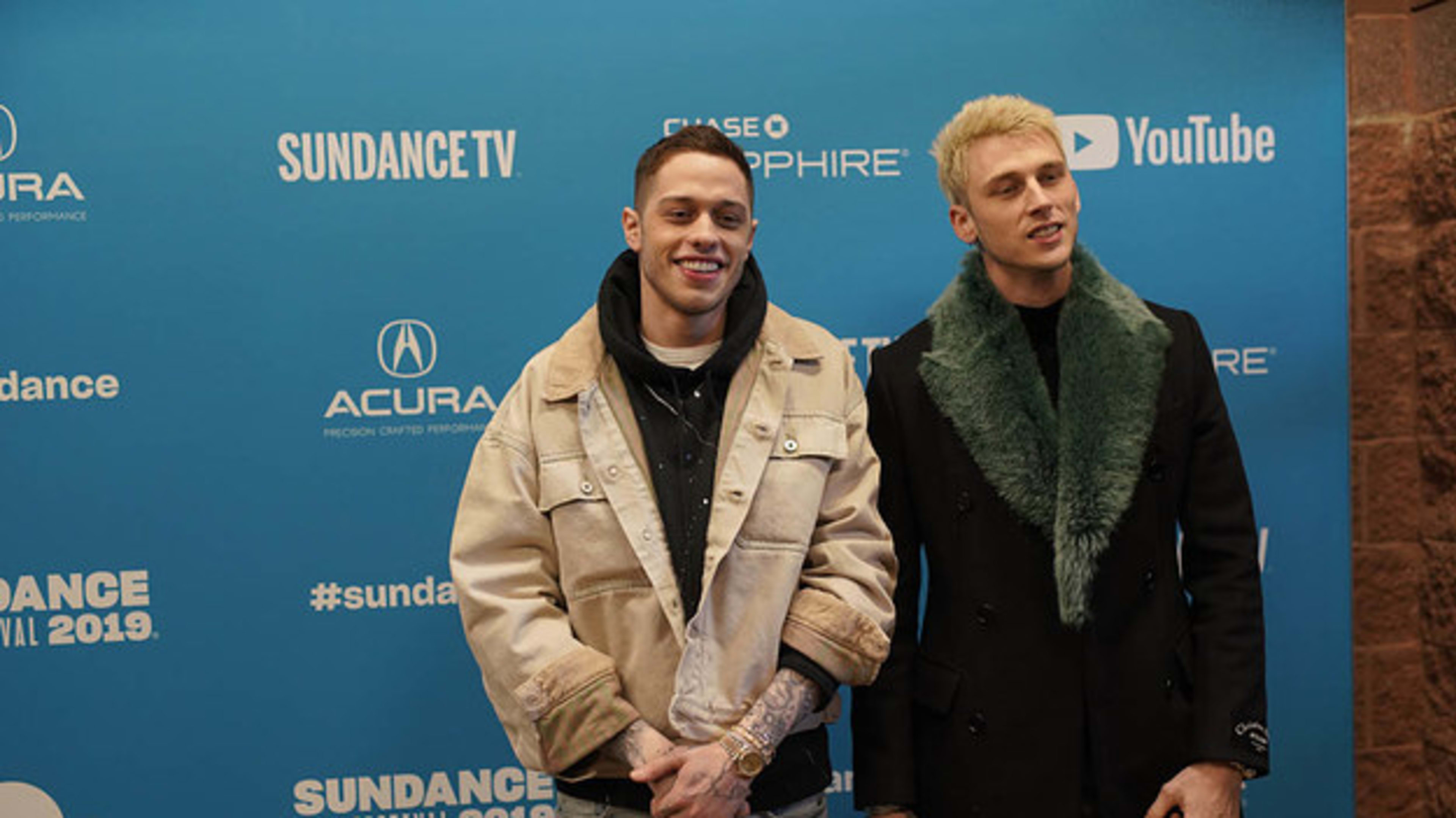 Pete Davidson and Colson Baker attend the World Premiere of Big Time Adolescence