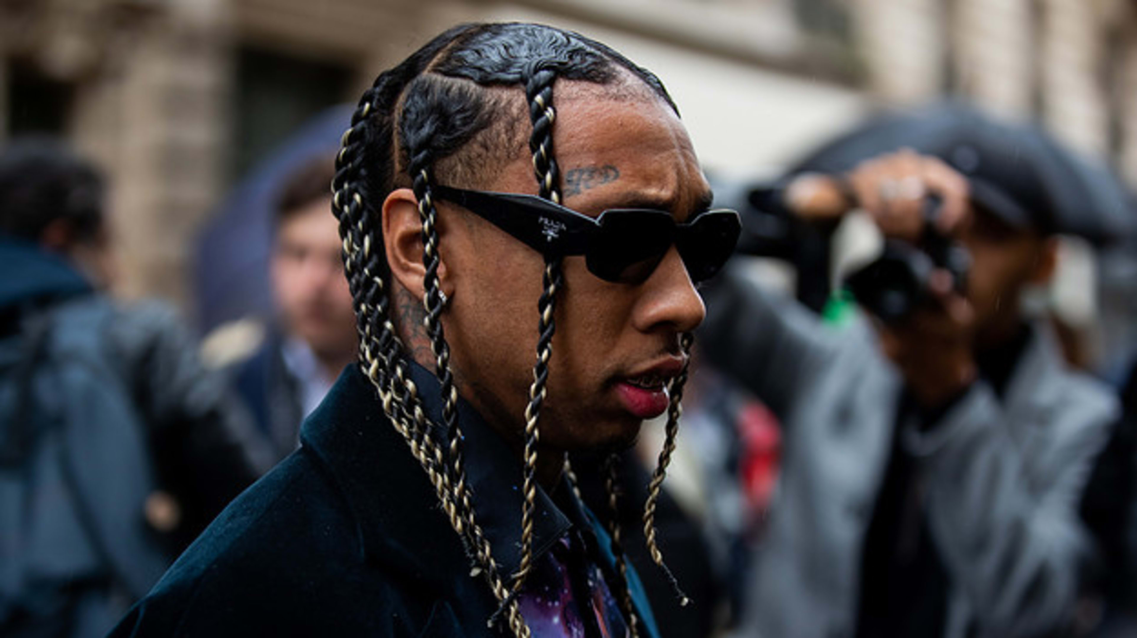 Tyga is seen outside Lanvin during Paris Fashion Week