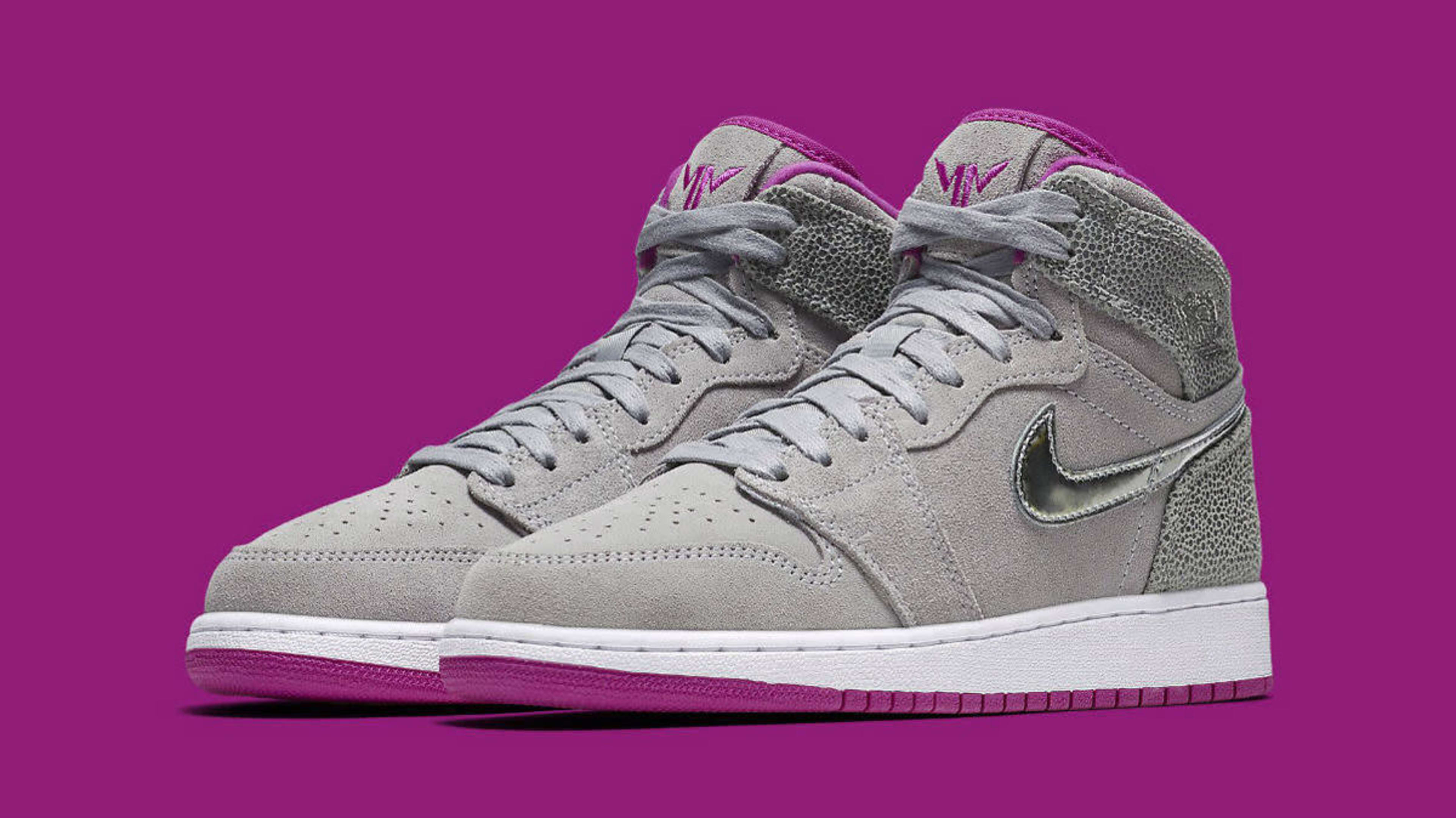 Air Jordan 1 Maya Moore Grey Silver Fuchsia Release Date Main 332148 012