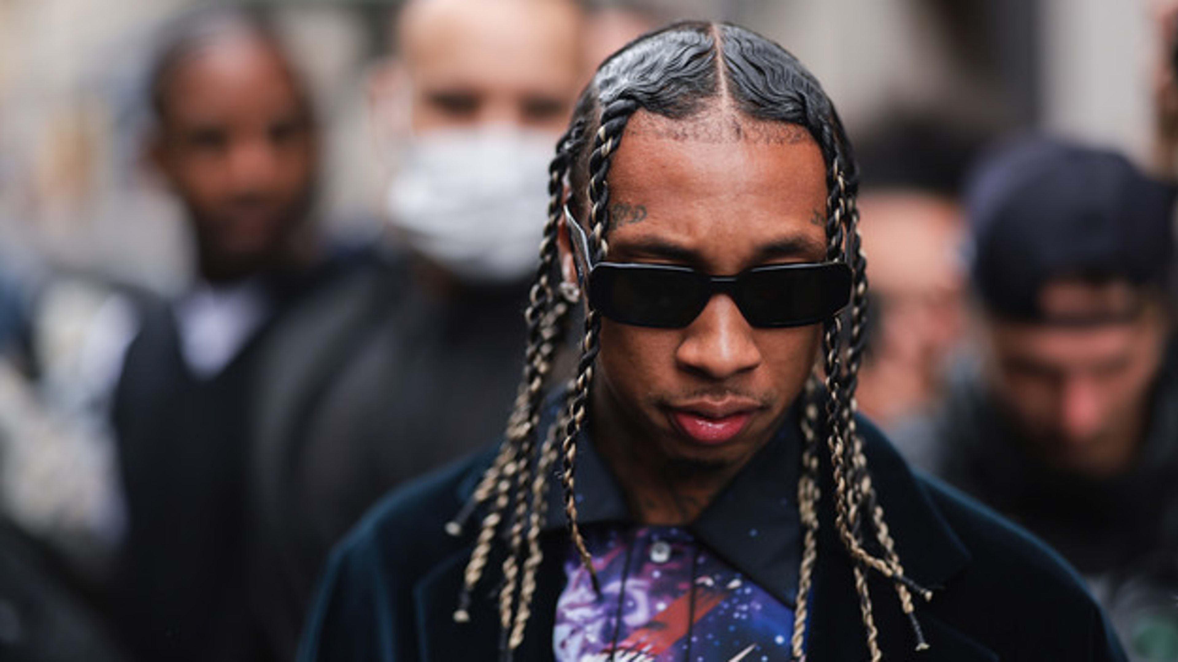 Tyga photographed in Paris during Paris Fashion Week.