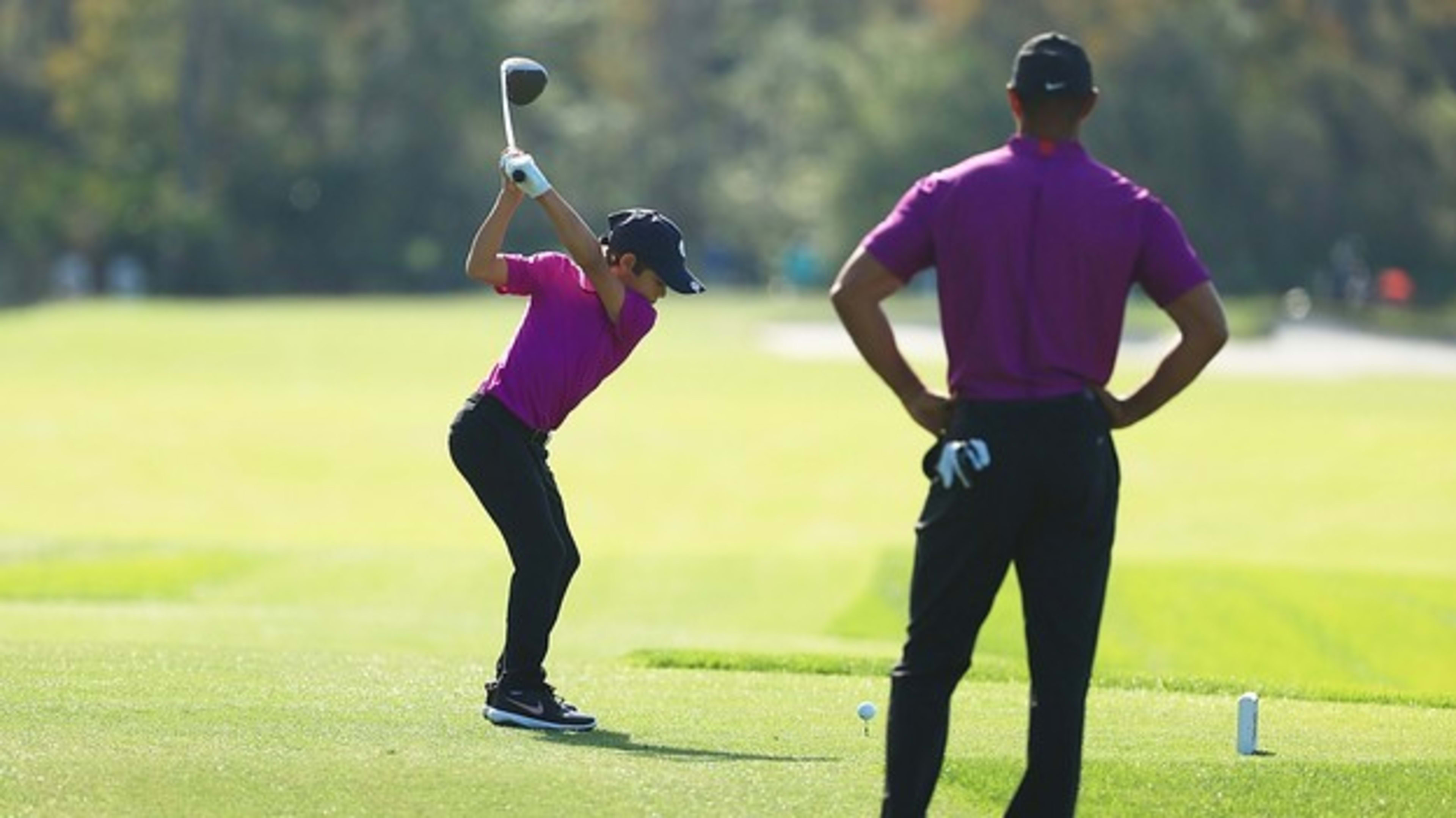 Tiger Woods and son