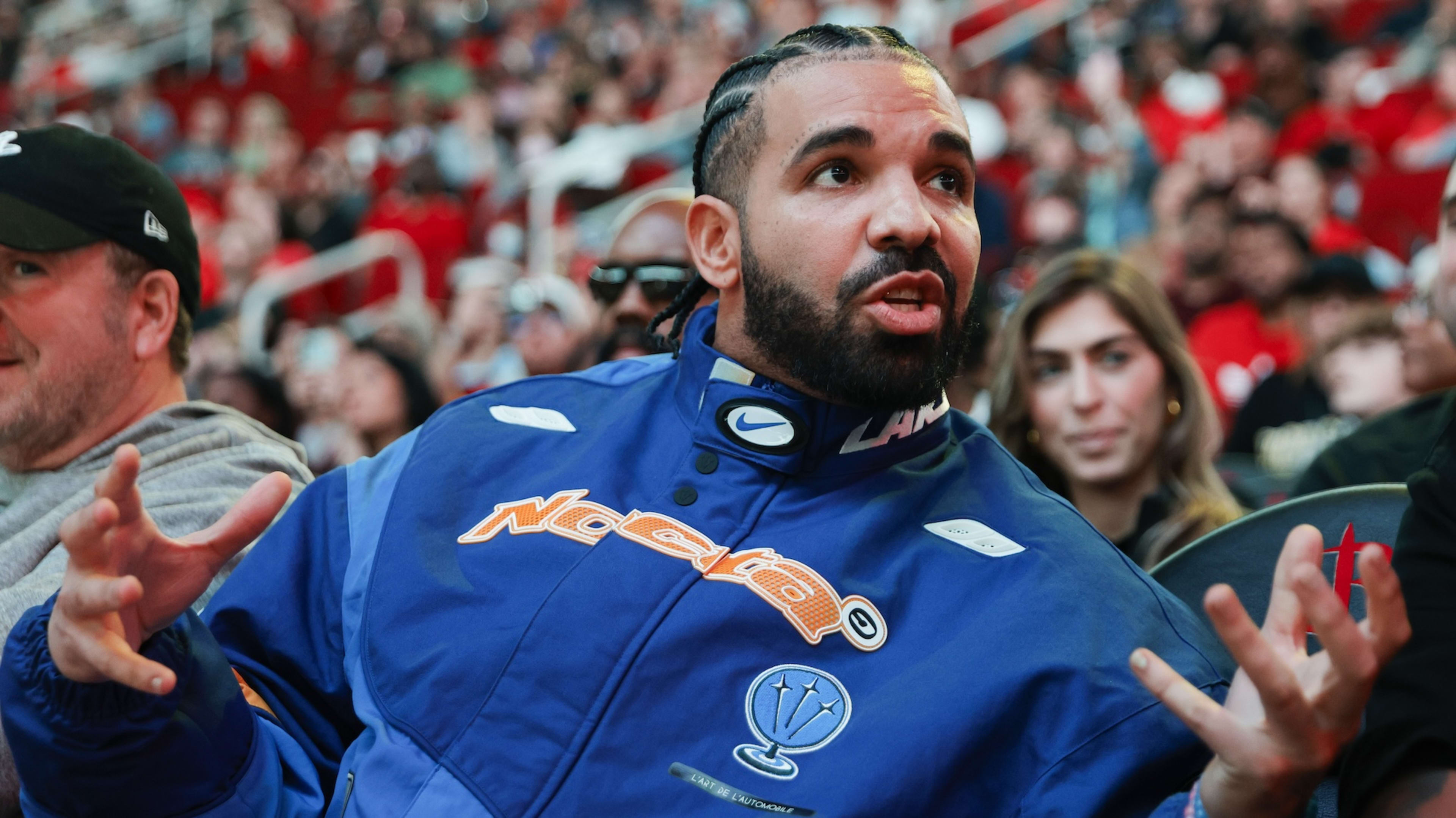 Drake at a game