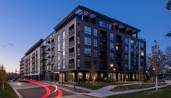 exterior of a commercial building impervia windows