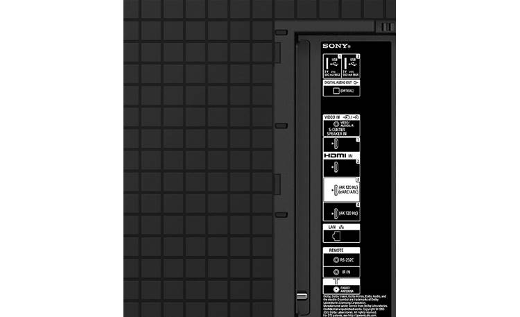 Sony BRAVIA XR55A80L Two HDMI 2.1 inputs