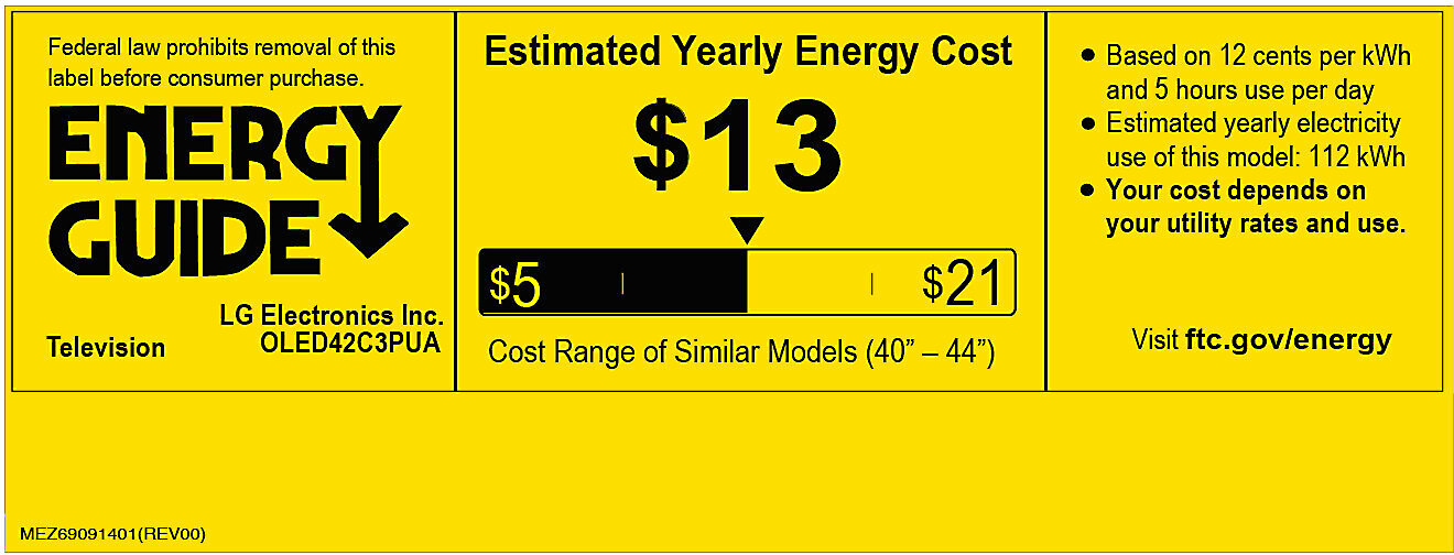 EnergyGuide label