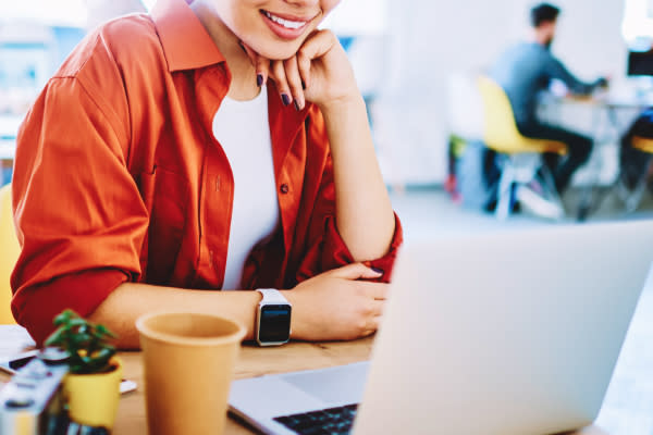 Women sitting in front of a computer