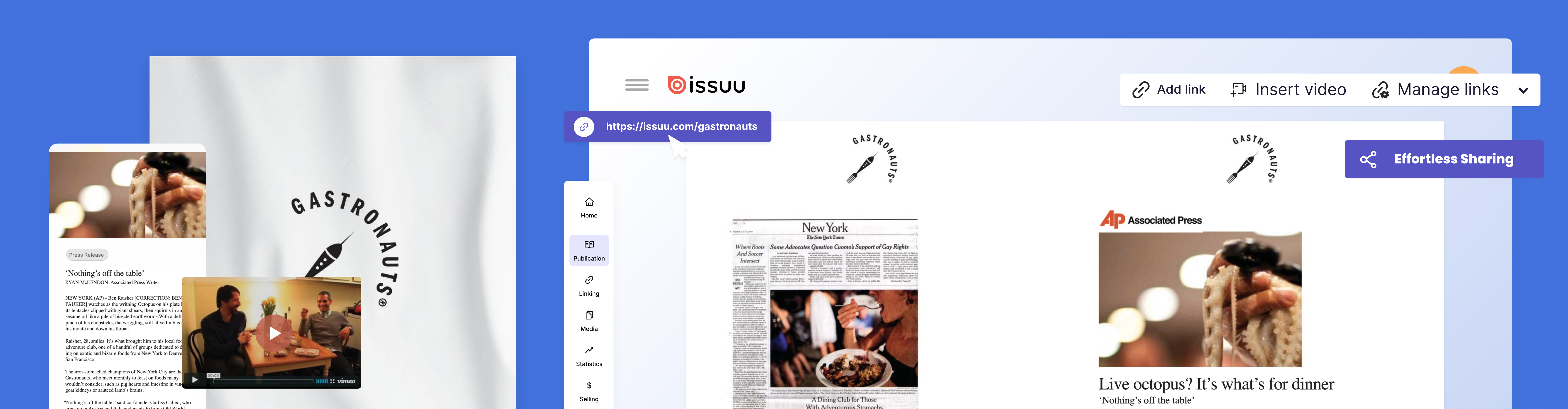 Press release visuals and issuu's platform
