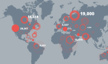 Map of issuu geographic stats