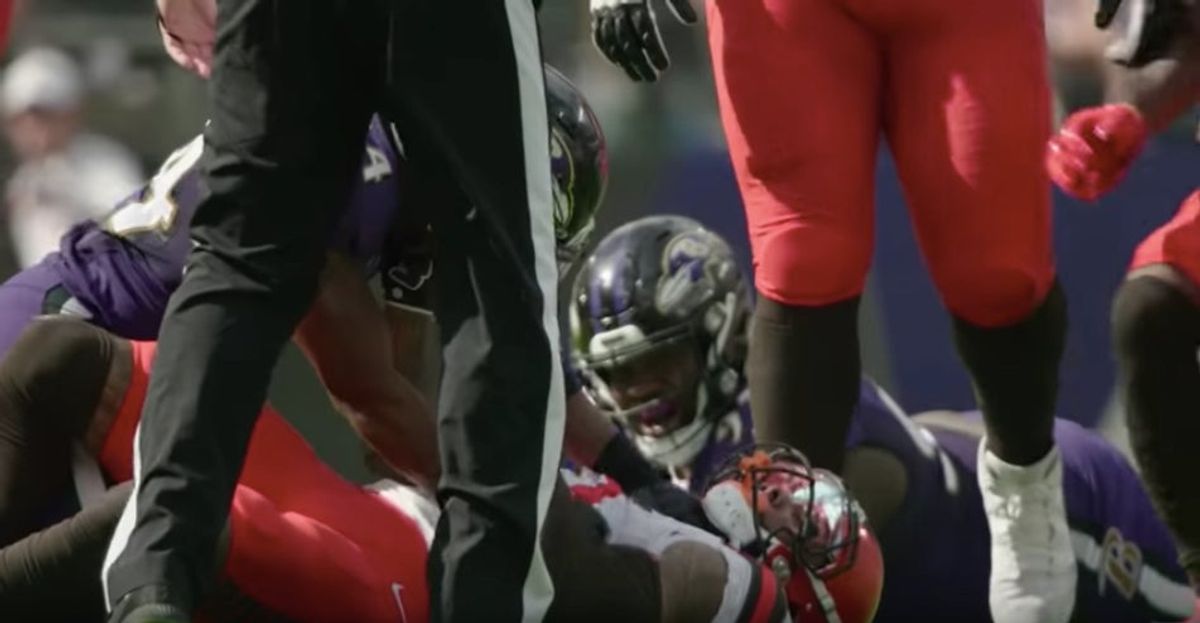 Ravens Try To Clear Marlon Humphrey By Releasing Video Of Him Pushing Fist Into Odell Beckham Jr.&#39;s Neck