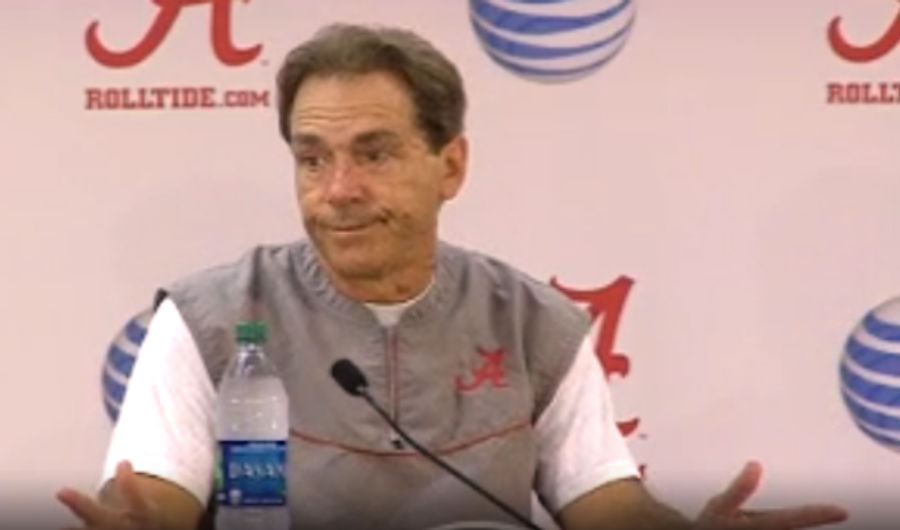 Nick Saban Walks Out Of Press Conference Over D.J. Fluker Questions