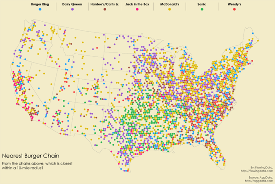 Map: What&#39;s The Nearest Burger Joint?