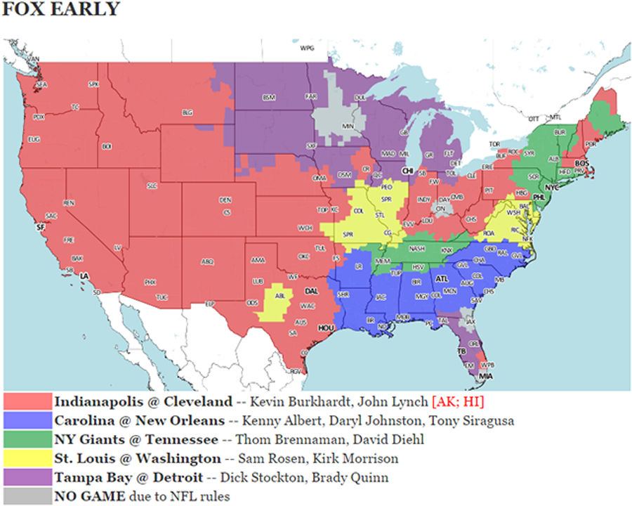 Your NFL Week 14 Viewing Maps