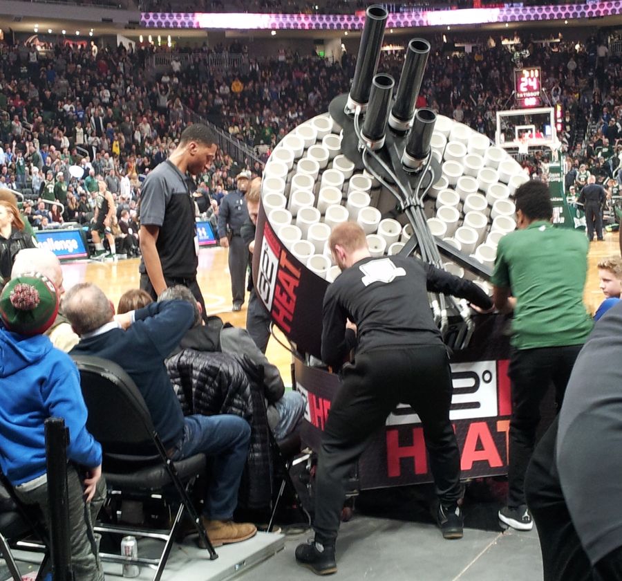 How The Milwaukee Bucks And A Former Wedding DJ Won The T-Shirt Cannon Arms Race