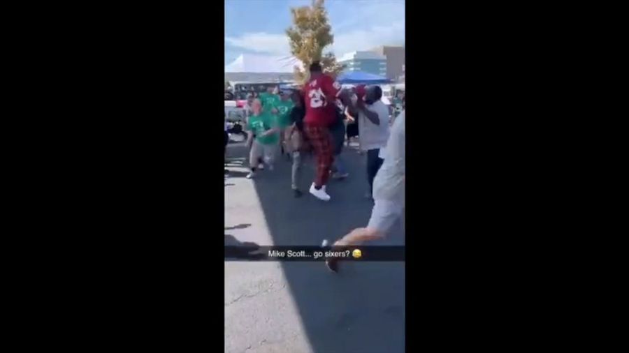 Sixers’ Mike Scott Wears Washington Jersey To Eagles Tailgate, Gets Into Fight With Fans [Updates]