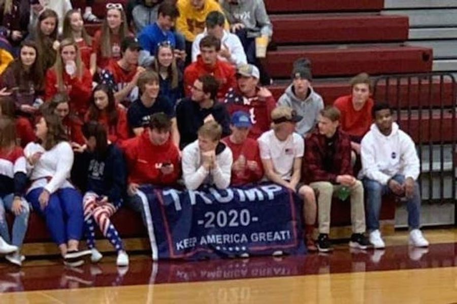 High School Students Bring Trump 2020 Flag To Basketball Game Against Predominantly Black School