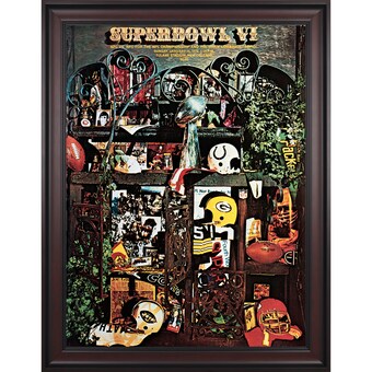 Fanatics Authentic 1972 Cowboys vs. Dolphins Framed 36" x 48" Canvas Super Bowl VI Program