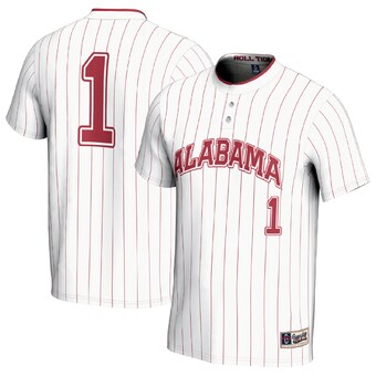 Unisex GameDay Greats #1 White Alabama Crimson Tide Lightweight Softball Fashion Jersey