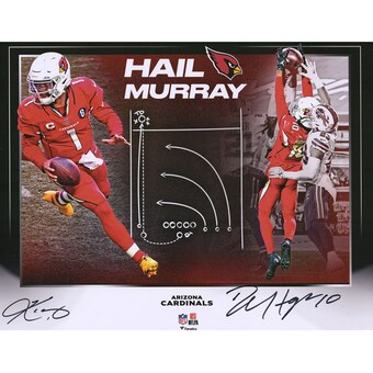 Autographed Arizona Cardinals Kyler Murray & DeAndre Hopkins Fanatics Authentic 16" x 20" Hail Murray Stylized Photograph