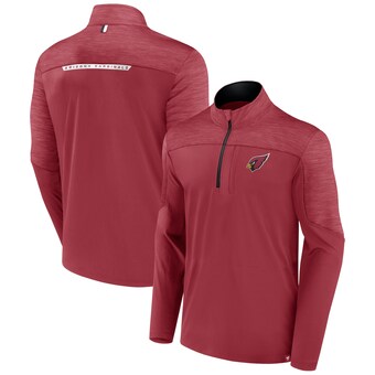 Men's Arizona Cardinals Fanatics Cardinal Defender Half-Zip Top