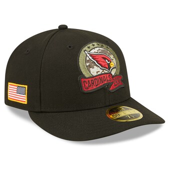 Men's Arizona Cardinals New Era Black 2022 Salute To Service Low Profile 59FIFTY Fitted Hat 