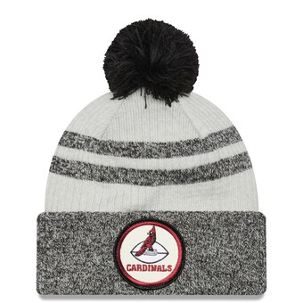 Men's Arizona Cardinals New Era Black 2022 Sideline Historic Cuffed Pom Knit Hat