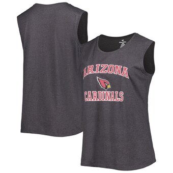 Women's Arizona Cardinals Fanatics Heather Charcoal Plus Size Tank Top