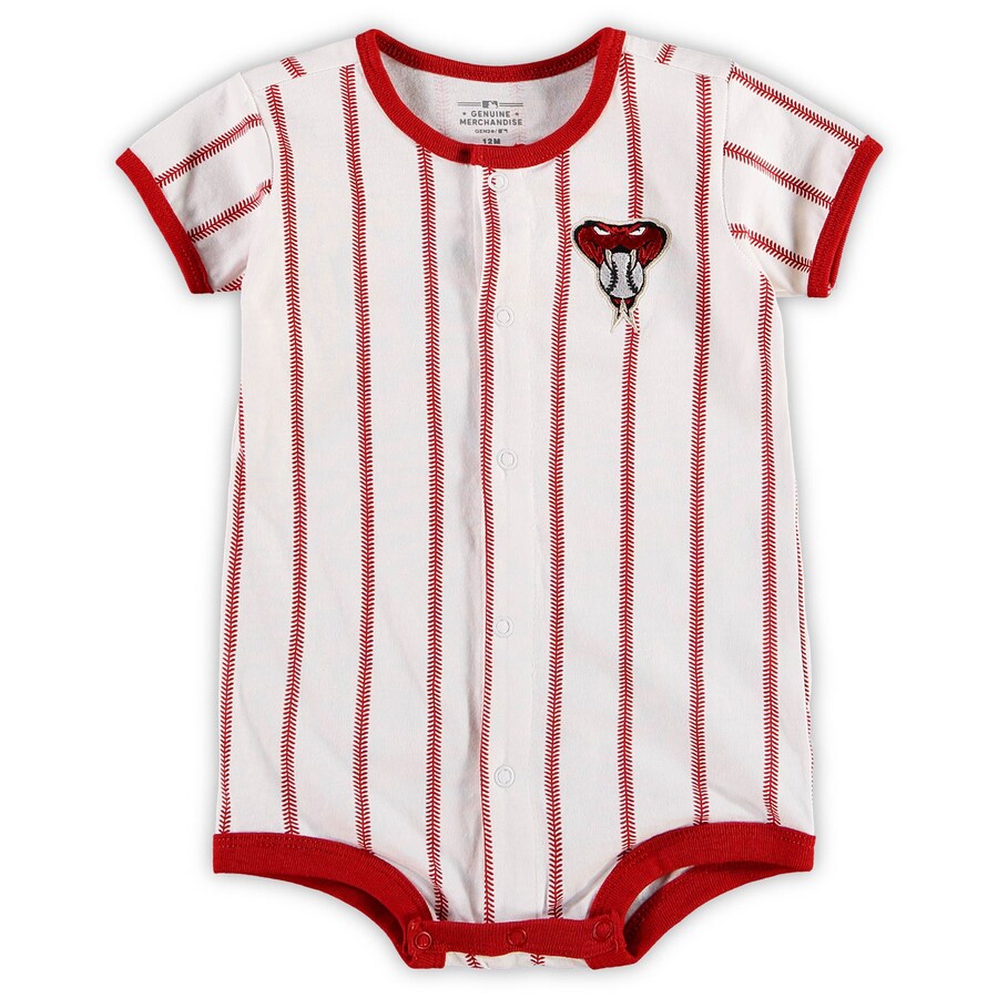 Infant White Arizona Diamondbacks Nadelstreifen Power Hitter Strampler