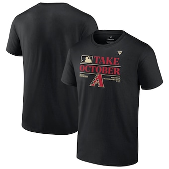 Men's Arizona Diamondbacks  Fanatics Black 2023 Postseason Locker Room Big & Tall T-Shirt