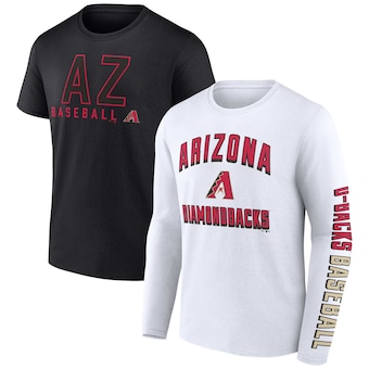 Men's Arizona Diamondbacks Fanatics Black/White Two-Pack Combo T-Shirt Set