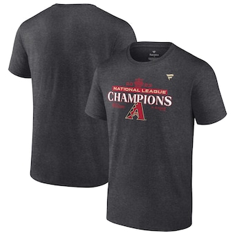 Men's Arizona Diamondbacks Fanatics Heather Charcoal 2023 National League Champions Locker Room Big & Tall T-Shirt