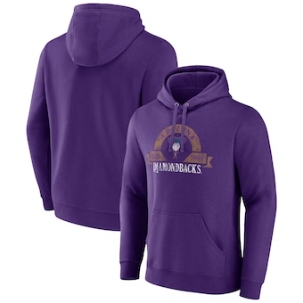 Men's Arizona Diamondbacks Majestic Purple Utility Pullover Hoodie