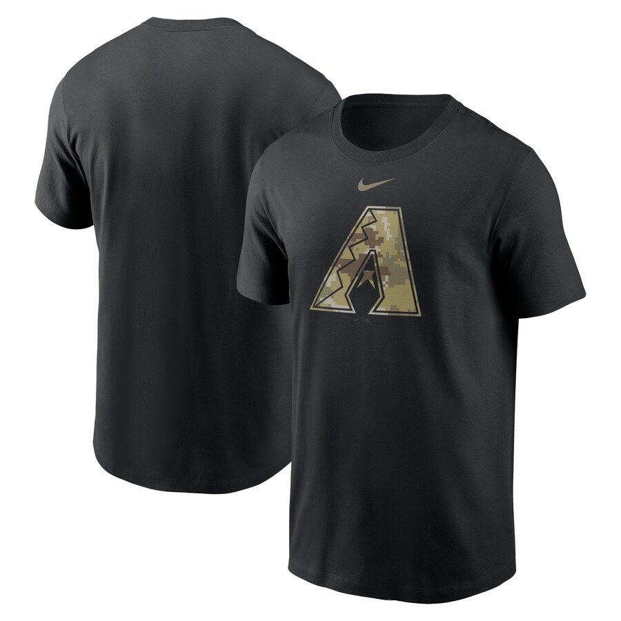 Schwarzes Nike Arizona Diamondbacks Camo Logo Team-T-Shirt für Herren