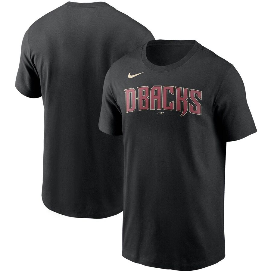 Schwarzes Nike Arizona Diamondbacks Team-Wortmarken-T-Shirt für Herren