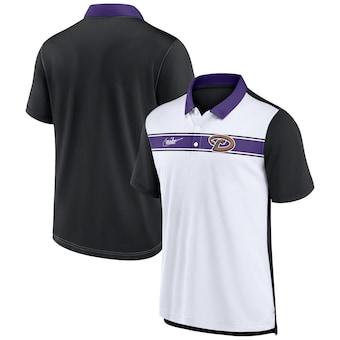 Polo Nike Arizona Diamondbacks Rewind Stripe blanco/negro para hombre