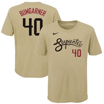 Camiseta Nike Madison Bumgarner Sand Arizona Diamondbacks City Connect con nombre y número para niños